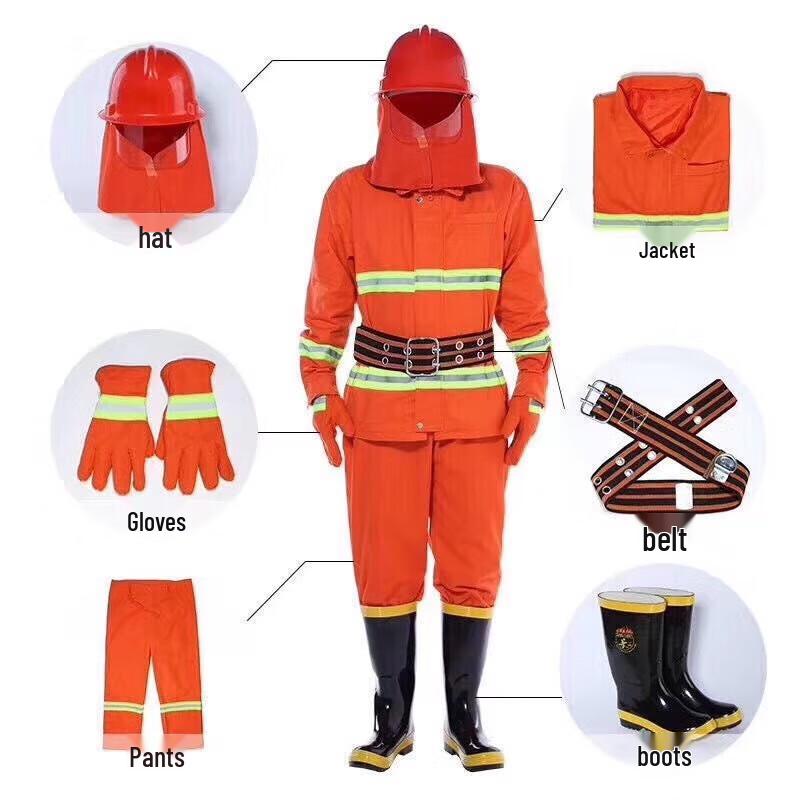 WEZHO Flame Retardant Firefighter Suit Set
