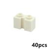 40Pcs MOC Bricks Special Series Parts Thick Brick 1 X 2 with Groove Building Blocks Particels DIY Toys Gifts Compatible 4216