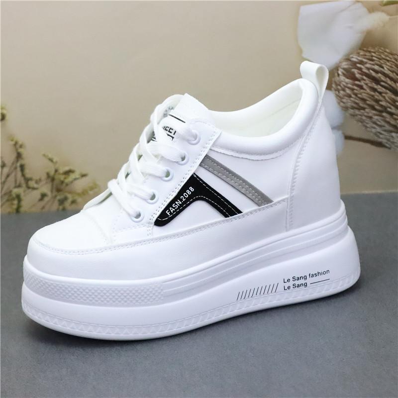 Fashion 10CM Air Mesh Synthetic Leather Platform Wedge Sneakers High Brand Casual Women Shoes Ladies Vulcanize Summer Breathable