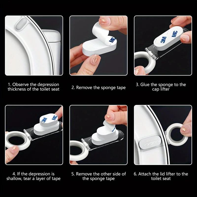 1pc Toilet Seat Lifter: Avoid Touching Toilet Lids & Enjoy Hygienic Pot Seat Lifting!