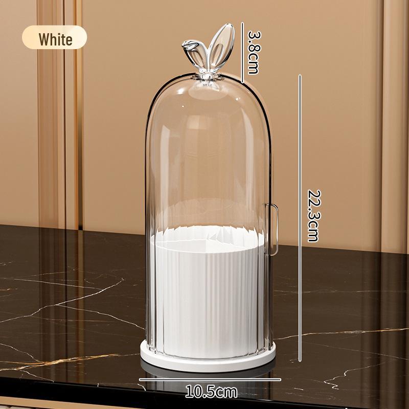 Suport rotativ pentru pensule de machiaj și creioane - Cutie de depozitare cosmetică rezistentă la praf pentru masă de toaletă