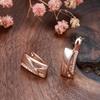 New Square  Rose Gold Color Earrings For Women Simple Geometry Natural Zircon Drop Earrings Vintag Wedding Jewelry
