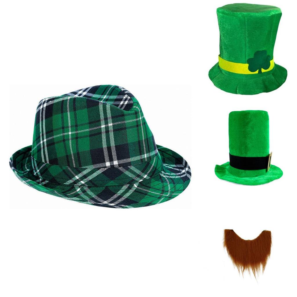 Adult Irish Leprechaun Shamrock Hat For St. Patrick's Day Fancy Dress Accessory