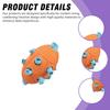 Dog Food Dispensing Toy Olive Shaped Durable Rubber Interactive Puzzle Ball with Crinkle Sound for Medium to Large Dogs