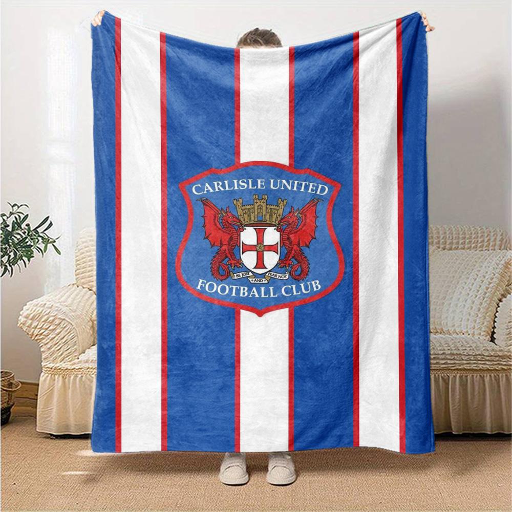 Carlisle United Print Flannel Blanket High Quality Warm Comfortable Cover for All Seasons Perfect for Gifts Home Decor