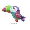 Summer Hawaii Theme Party Supplies Toucan Helium Balloons Banner Green & Multicolor Tropical Toucan Party Decoration Favors