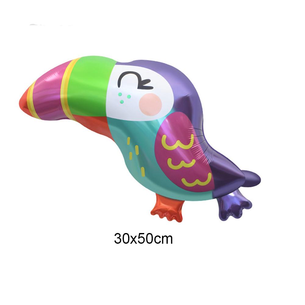Summer Hawaii Theme Party Supplies Toucan Helium Balloons Banner Green & Multicolor Tropical Toucan Party Decoration Favors