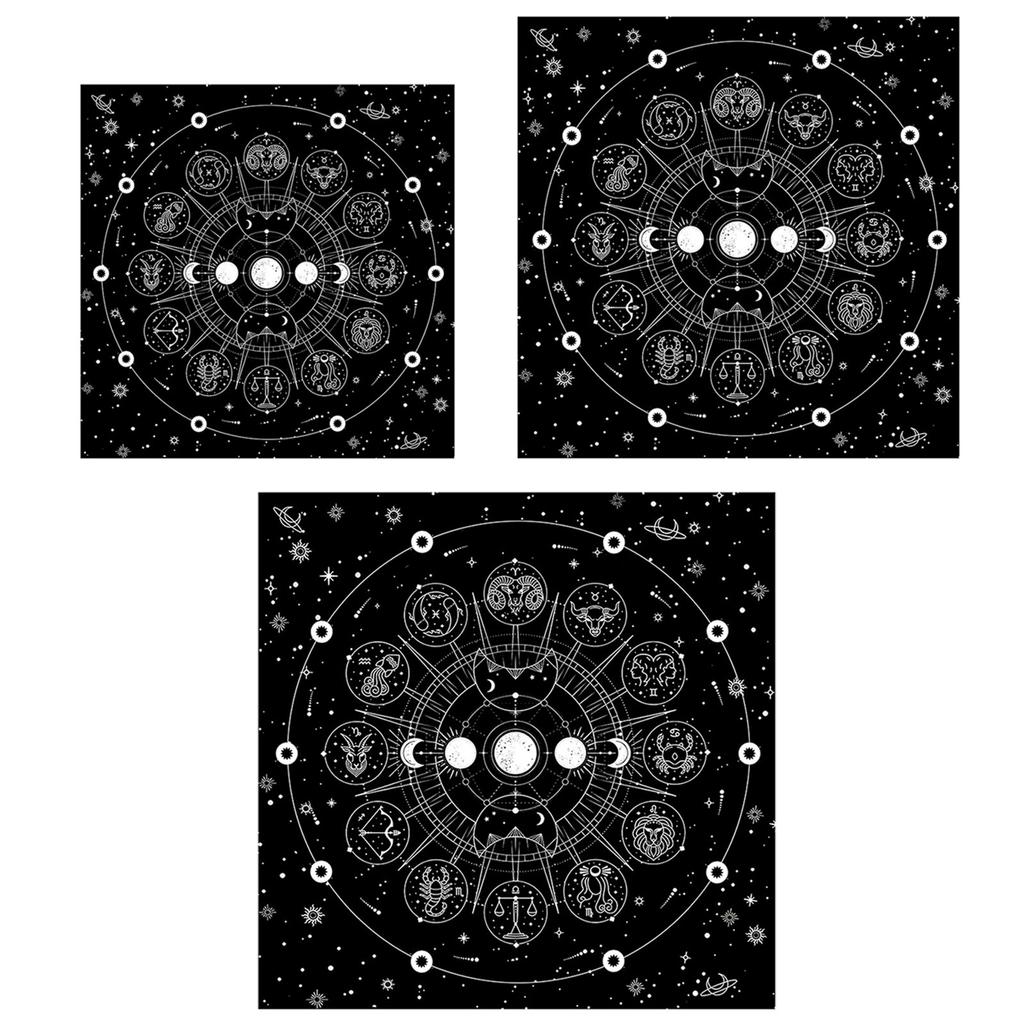 Square Flannelette Tarot Altar Cloth Board Game Pad Astrological Oracles Pad Table Cover Card Mat Divinations Tablecloth