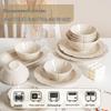 Qiuyue Ceramic Bowl & Plate Set: Family Tableware & B&B Housewarming Gift