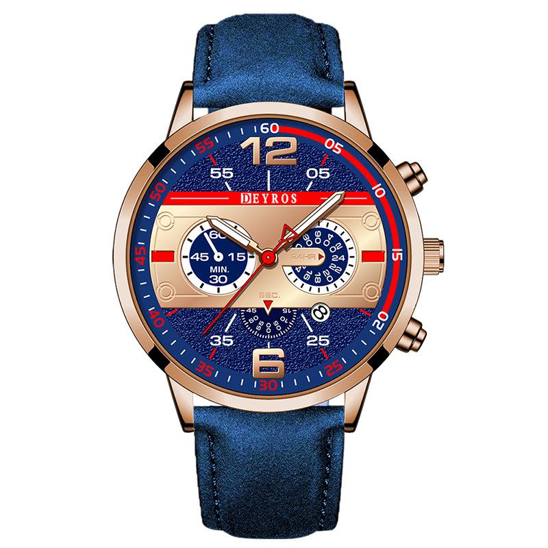 Belt Watch Men'S Personality Trend Fashion Calendar Luminous Quartz Watch Like