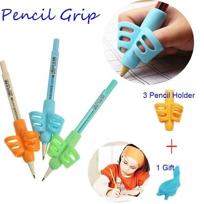 3 Stücke Zwei-Finger-Griff Silikon Baby Lernen Schreiben Stift Schreiben Korrektur Gerät