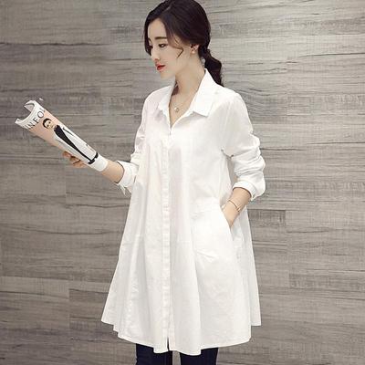 Dames Losvallende Witte Blouse met Lange Mouwen - Veelzijdige Koreaanse Stijl voor Lente en Herfst 2022