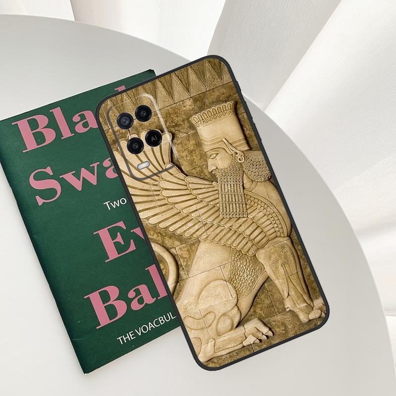 

Lamassu Assyrian Winged Bull Case For Oppo A96 A76 A16 A15 A17 A52 A72 A54S A57S A58 A78 A98 A57 A77 A54 A74 A94 Cover OPPO A74 4G