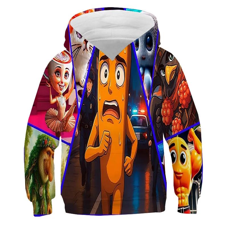 Felpa Casual con Cappuccio Italian Brainrot Shimpanzinni Bananini Tralalero Tralala Felpa Teen con Cappuccio Sport Maniche Lunghe Felpe Vogue