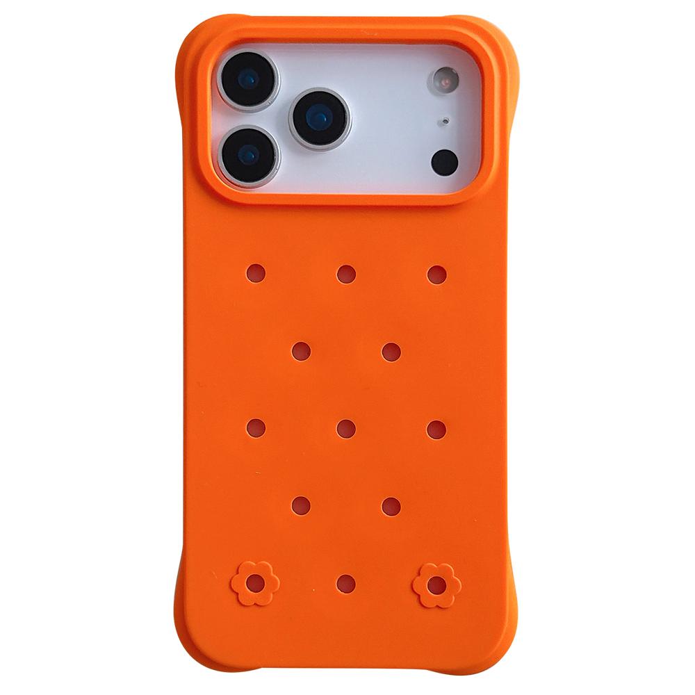 For iPhone 17 Pro Case with Multi Holes Four Corners Shockproof Silicone + PC Phone Back Cover