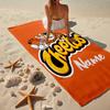 Custom Name Ultra-Soft Beach Towel with Cheetos Theme,Ideal for Pool - Camping, Diving - Perfect Travel Essential, Vibrant Beach Towel.