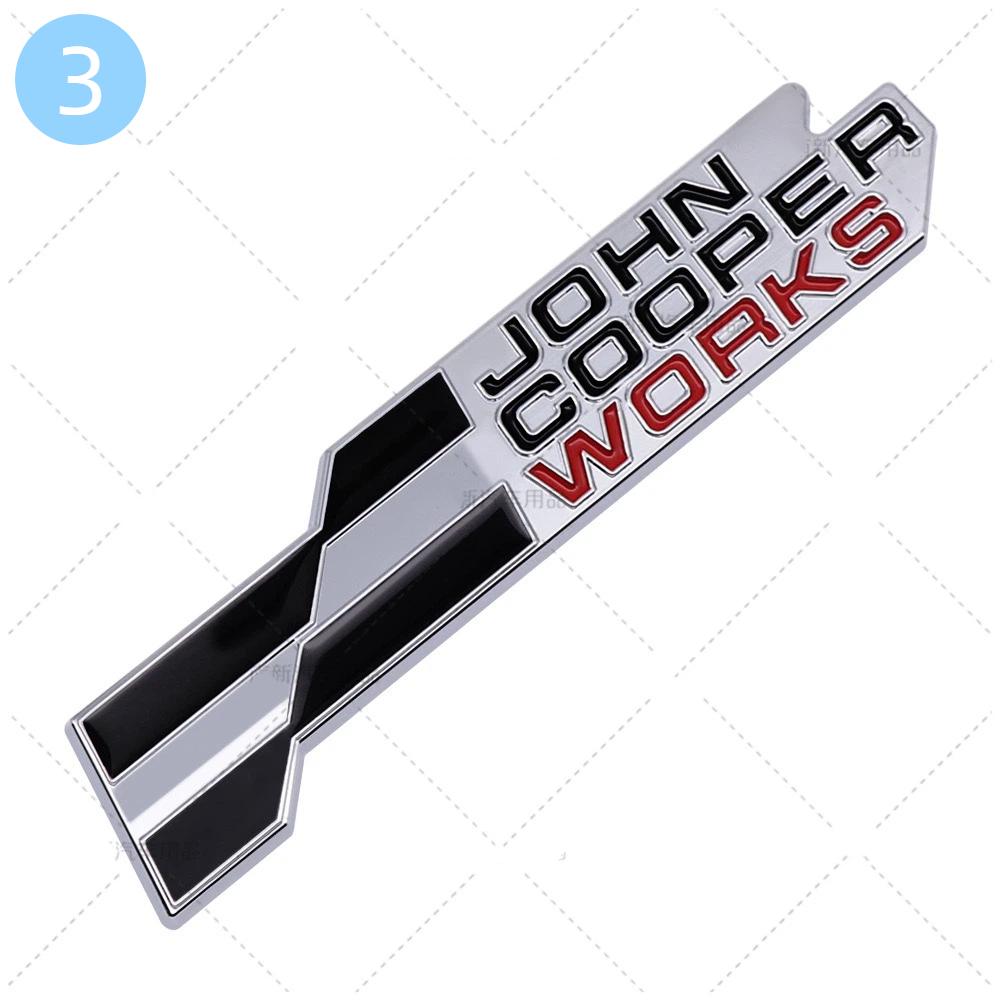 3D Metal NEW JCW Front Grille Badge Rear Trunk Emblem Sticker For MI-NI Cooper S R59 R60 R56 R58 F56 Countryman Clubman