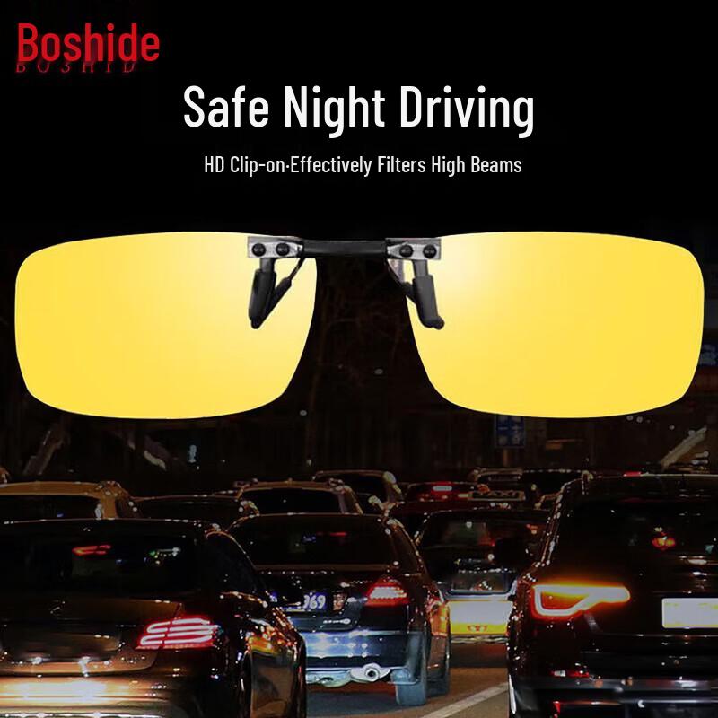 Boshide Polarized Day  Night Vision Clip-on Sunglasses