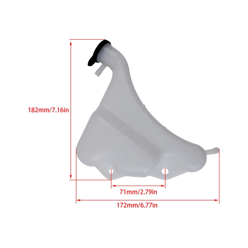 ATV Radiator Water Tank Coolant Bottle Overflow Reservoir Tank With Rubber Hose Accessories For Yamaha Raptor700 Raptor 700