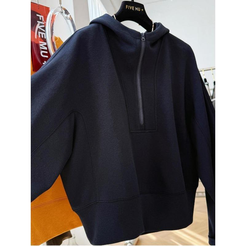 

Свободный повседневный худи-пуловер с полумолнией, осень, корейский стиль 4XL королевский синий