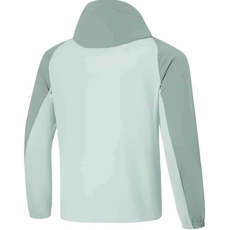 Li Ning Fitness Series Color Block Windbreaker Men Outerwear Light-Moss-Blue Lake-Green AFDU413-5