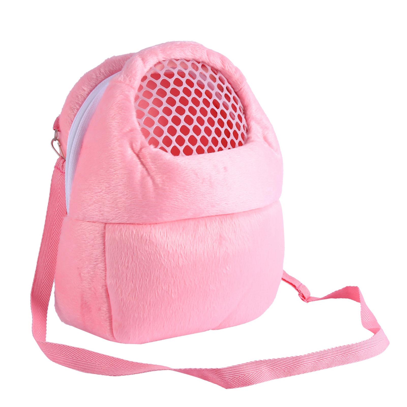 

Pet Carrier Hamster Rat Hedgehog Rabbit Ferret Sleeping Outgoing Travel Packet Bag (Pink)