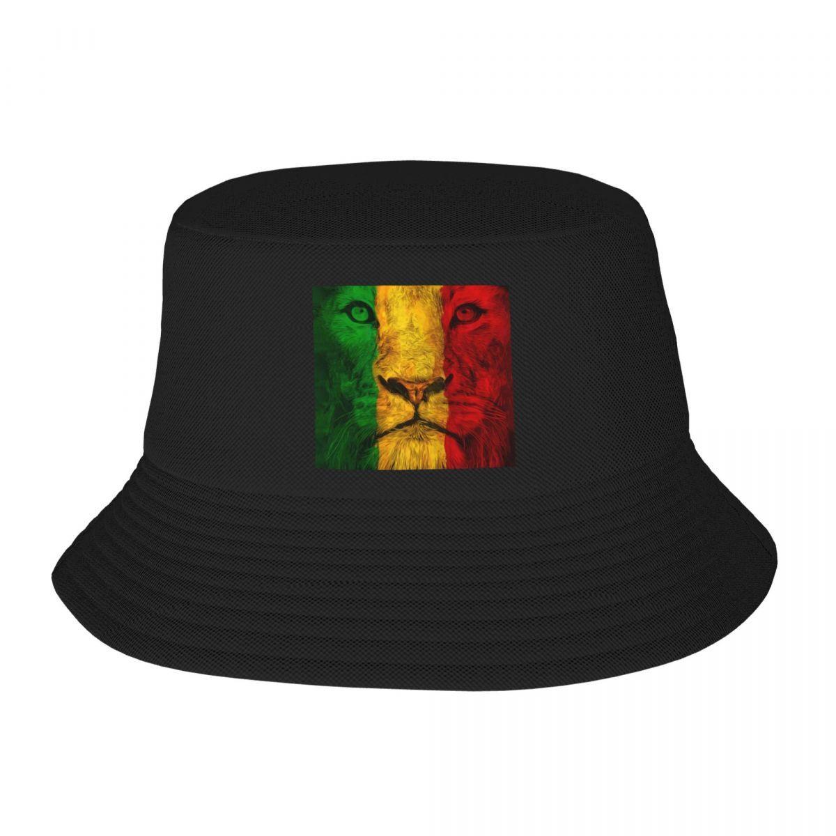 Custom Rasta Lion Jamaica Flag Beach Bucket Hat Unisex Women Unisex Jamaican Reggae Summer FisherUnisexs Hat