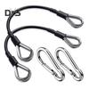 2Pcs Gym Extension Cable Set Stainless Steel Carabiner Fitness Rope Attachments for Home Gym Replacement Cables for LAT/Tricep Pull Down Leg