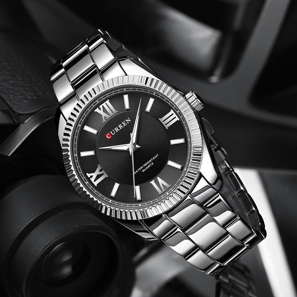 CURREN 8453 Men's Waterproof Quartz Watch with Steel Band - Simple and Elegant Business Style