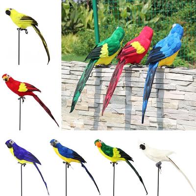 Multicolor Simulation Parrot 25cm/35cm/45cm/60cm Garden Decorative Bird  Lawn Bonsai