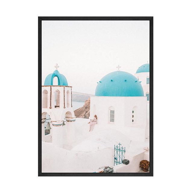 

Островная архитектура, украшение дома, картина, морской город, гостиная, настенный холст, плакат, спальня, современный ресторан, принты 21*30cm