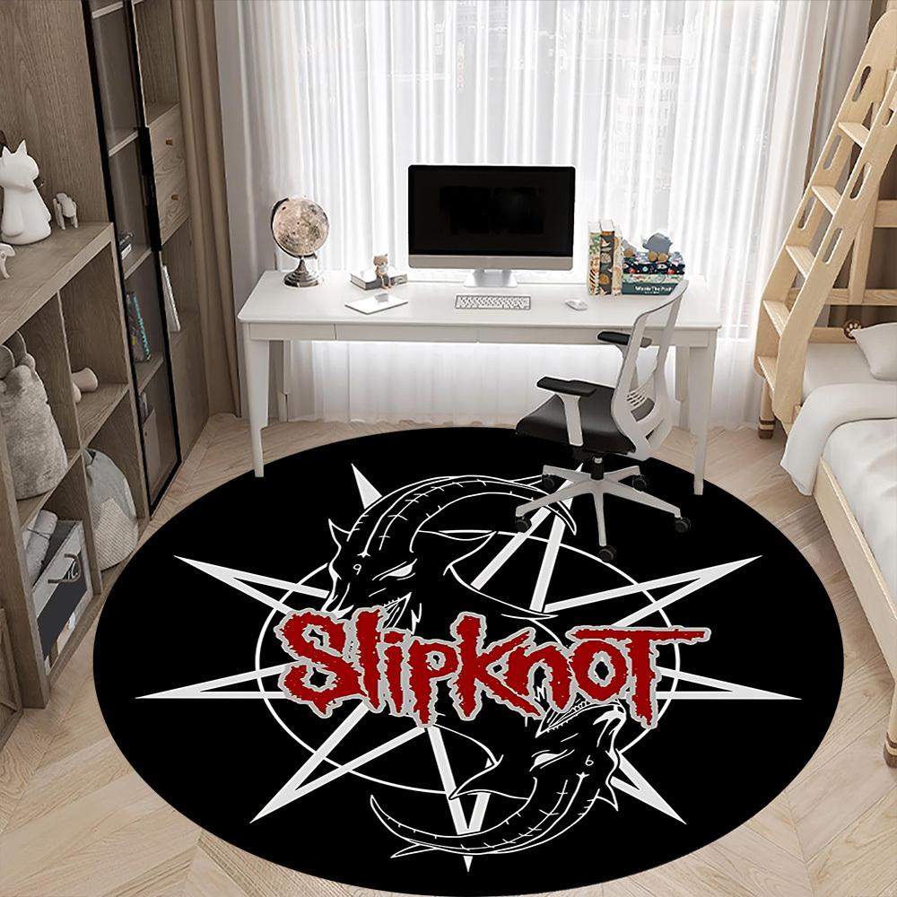 1pc Slipknot Band LogoChair Carpet for Office, Non-slip, Soft and Durable Office Rug for Interior Decoration, Perfect for Office Yy250925186