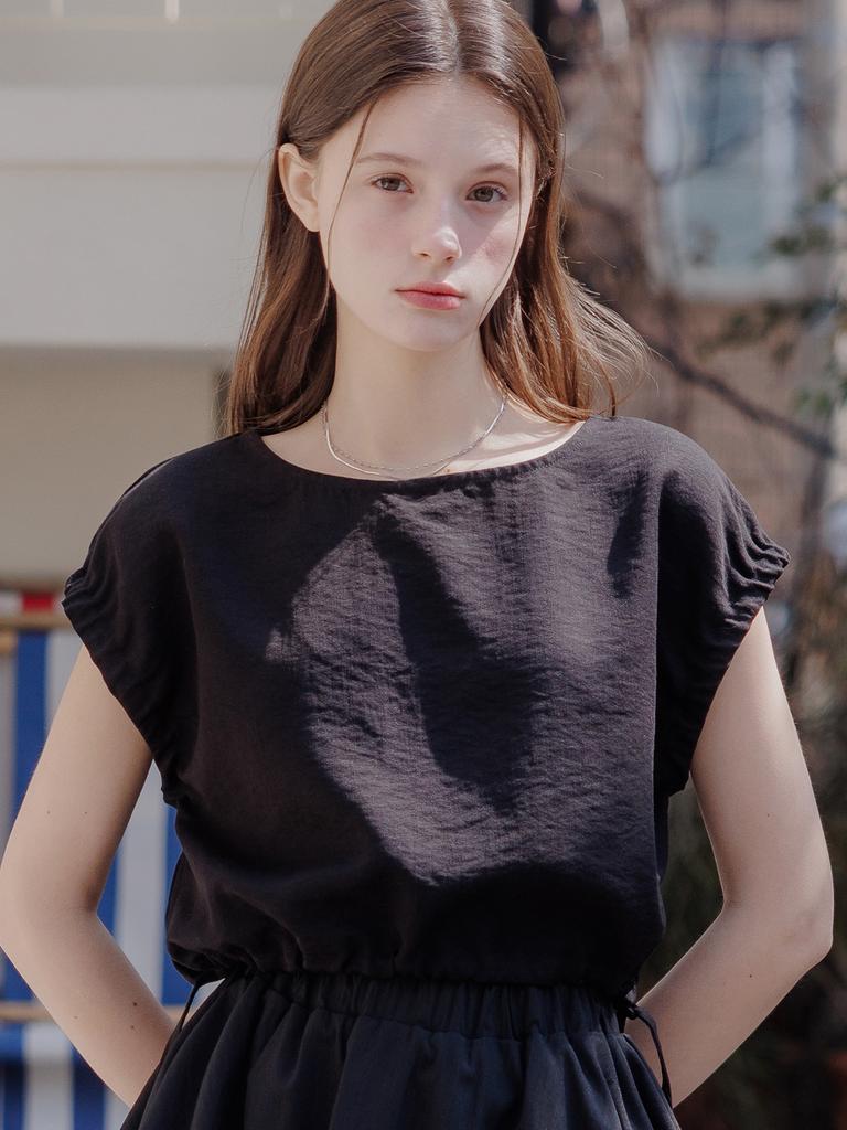EIGHT DAYS A WEEK String Blouse Black Ad463