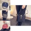 High-quality Pu Leather Square Grid Deer Pendant Shoulder Bag Messenger Tote For Women