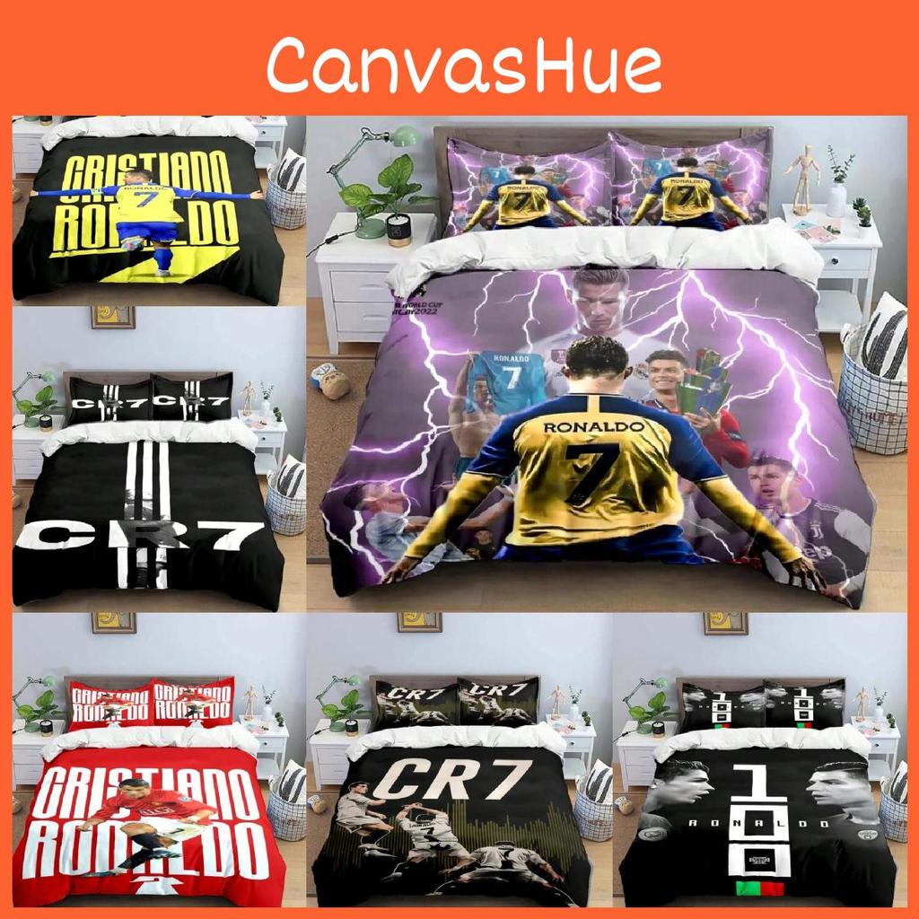 Football Ronaldo Digital 3d Printed Bed Set With Soft Material For Bedroom Use And Gift Idea