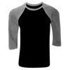 Canvas Mens 3/4 Sleeve Baseball T-Shirt