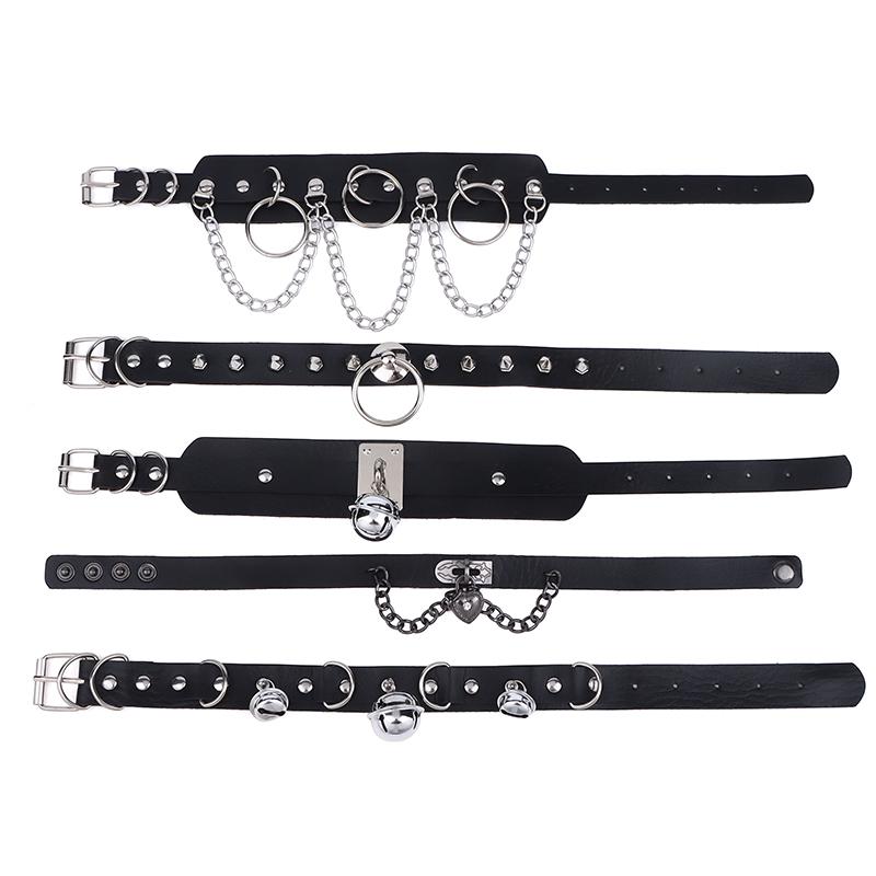 1 Stück Süß Kühl Cosplay Nieten Stern Punk Rock Gothic Damen Halsband Pu Leder Dorn Hip Hop Bondage Choker Schmuck