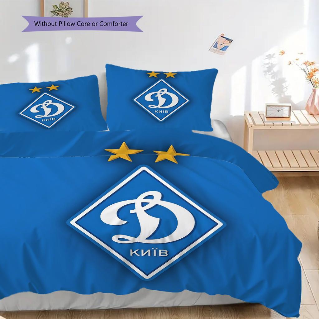Dynamo Kyiv Pattern Bedding Quilt Set Quilt Cover Pillowcase Home Decoration Birthday Gift (1 * Duvet Cover + 2 * Pillowcase, Without Core)