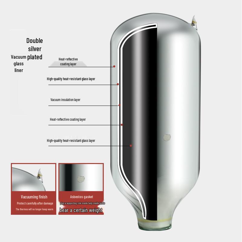 Stainless Steel Electric Kettle and Thermos Flask - Large Capacity, Insulated Water Bottle for Dorm or Home.