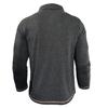 Men Casual Heathered Long Sleeve Polo Shirt with Pocket and Contrast Trim