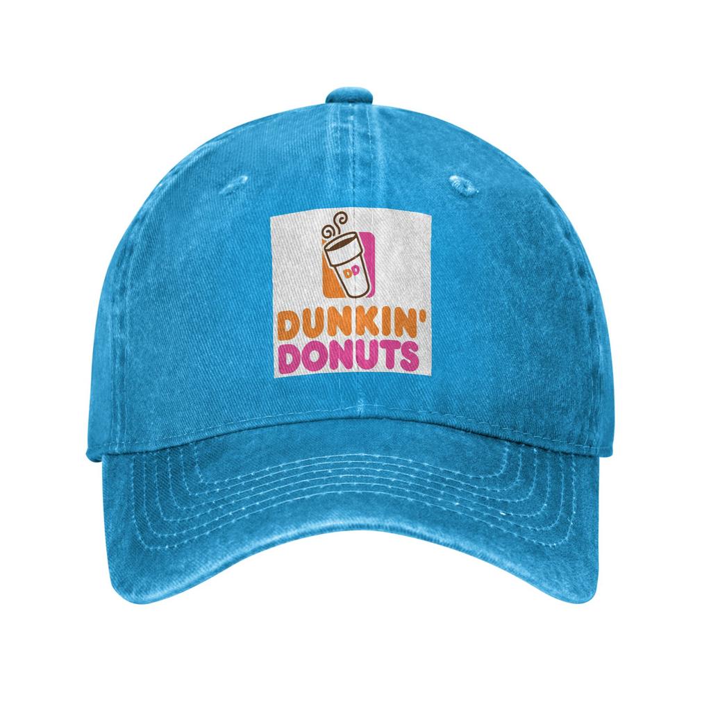 Cappellino in Denim Lavato Dunkin Donuts Cappellini da Baseball Casual Cappello Regolabile Estivo Unisex Cappellini da Baseball