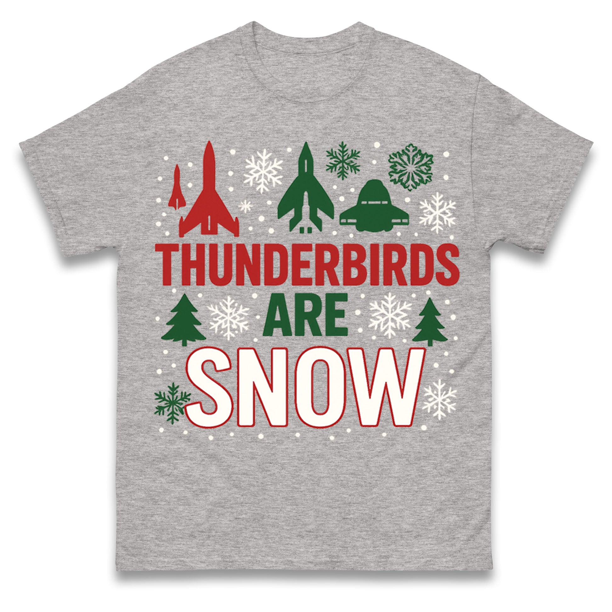

Thunderbirds Are Snow Christmas T Shirt Tshirt Mens Womens Unisex Tops Tees 2XL