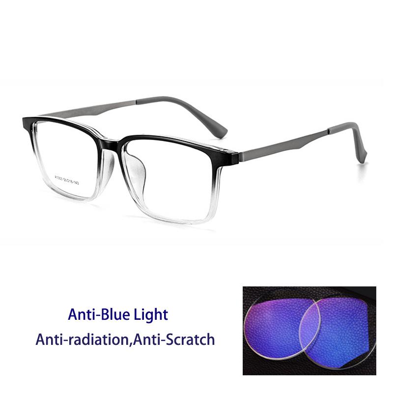 

Сверхлегкие фотохромные очки для чтения из чистого титана с защитой от синего света для мужчин, защита от излучения, компьютерные очки для пресбиопии 0 черный белый