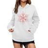 Women's Winter Christmas Printed Pullover Hooded Sweatshirt Fleece Long Sleeve Sweatshirt