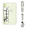 New Panda Printing Plastic Card Holder with Long Lanyard Anti Loss Hard Card Sleeve Slide Card Case