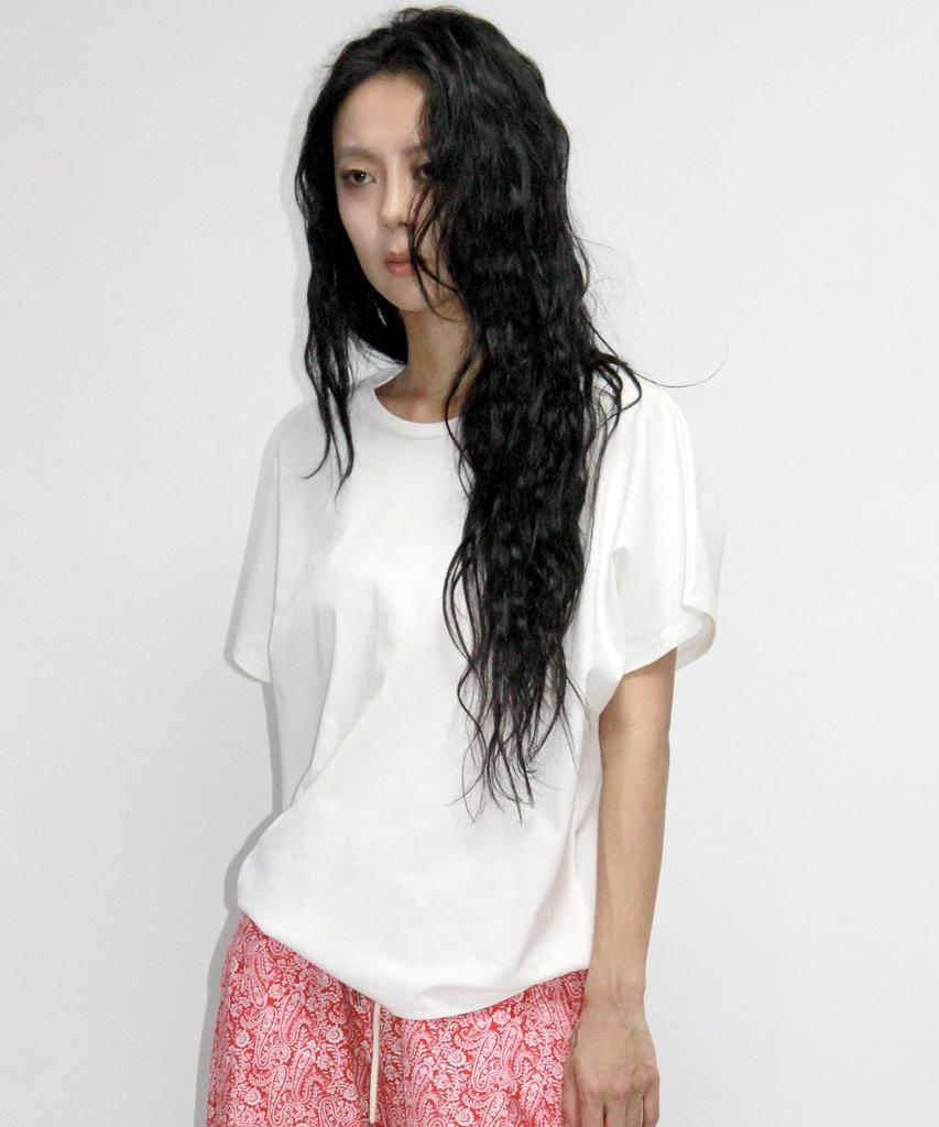 Deumakeu Standard Fit Solid French T-Shirt White