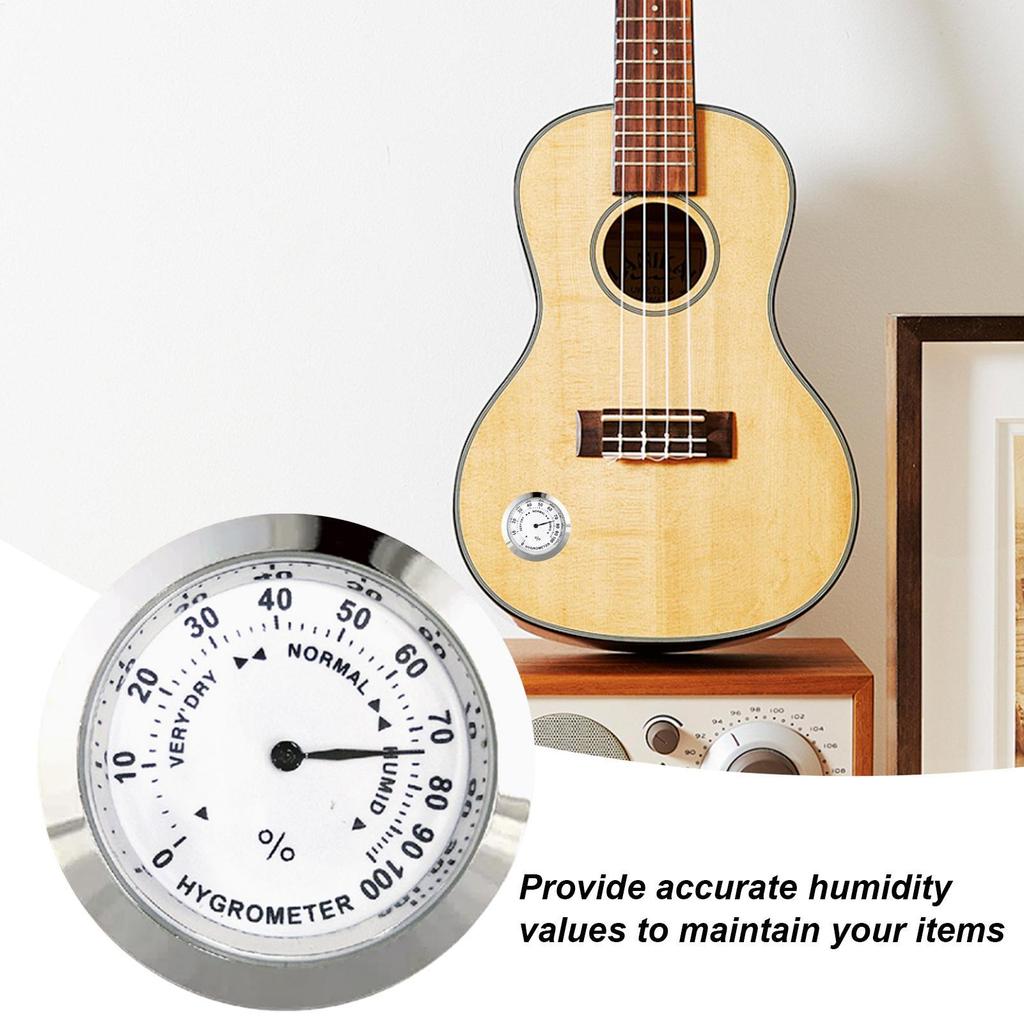 Guitar Hydrometer Humidity Meter Humidity Sensor Tester With High Precision Hygrometer Monitor For Humidor Cabinet Cans Care