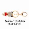 Alloy Rhinestone Key Chain Cat Bling Crystals 3D Rhinestone Keychain Stylish Black Red Charm Pendant Purse Bag Accessory