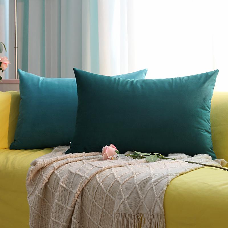 Weiche Samt Kissenbezüge Karierte Kissenbezüge für Wohnzimmer Sofa 30x50 cm Nordische Heimdekoration Kissenbezug