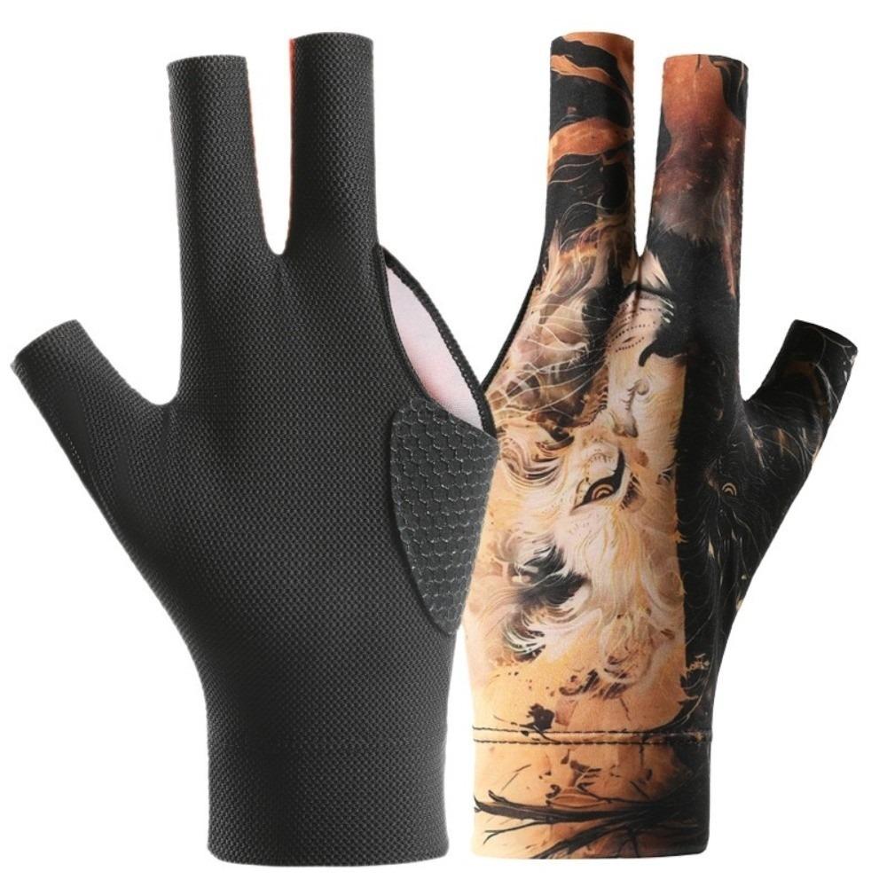 

Left Hand Billiards Glove Elastic Billiard Training Gloves Three Fingers Glove Fitness Accessories 5